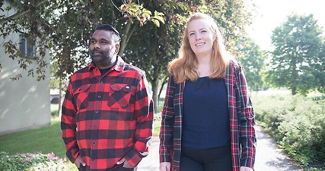 KS-ordförande Daniel Andersson och kommundirektör Cecilia Trolin.